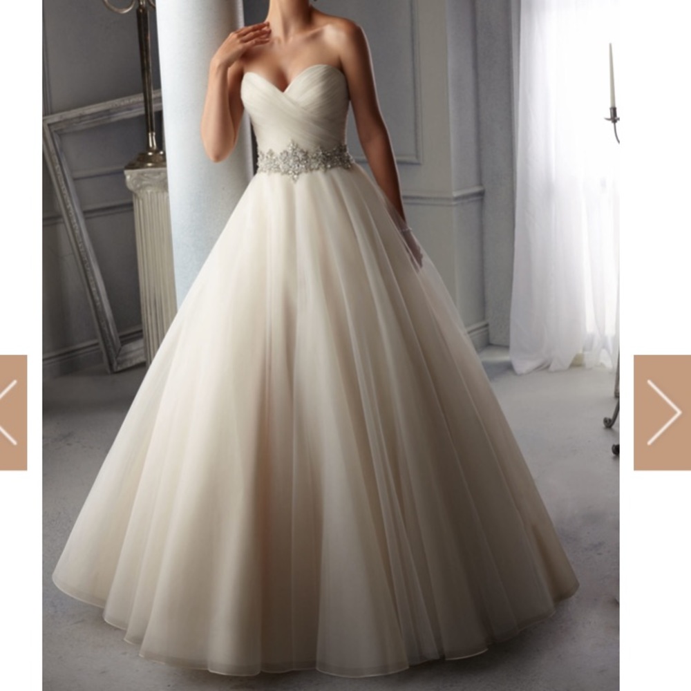 NWT Morilee Sweetheart Strapless Ballgown A-line Wedding Dress Crystal beading